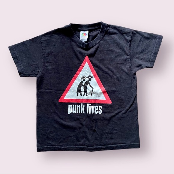Punk Lives Black Graphic Tee - Picture 1 of 7